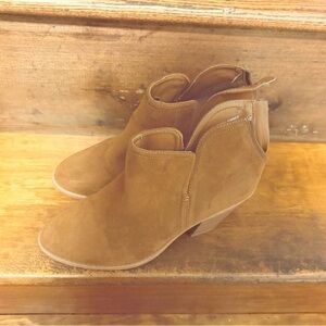 Esprit Tan Suede Ankle Booties